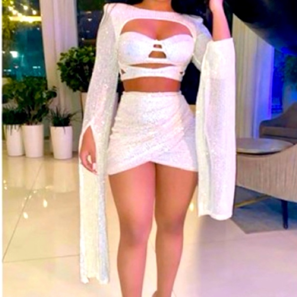 Shimmery Skirt set